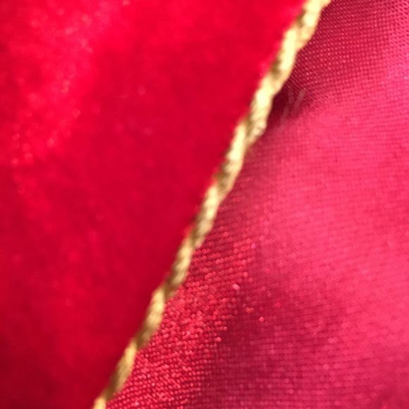 CHRISTMAS  Tree Underskirt Flower Velvet Poinsettia Style - Picture 5 of 6